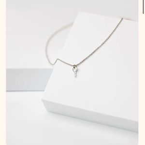 The Giving Keys - Mini Key Necklace - BELIEVE / Silver